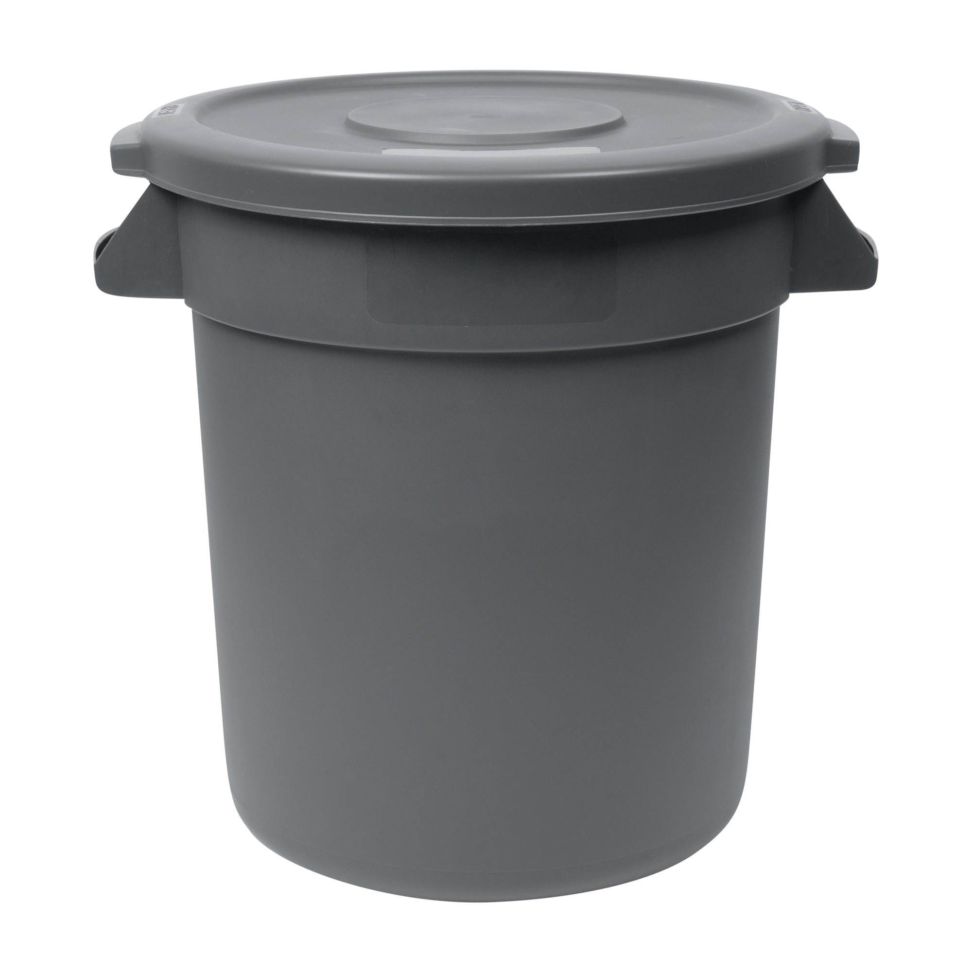 RW Clean 1 Gray 10 gal Plastic Commercial Trash Can and 1 Gray Lid