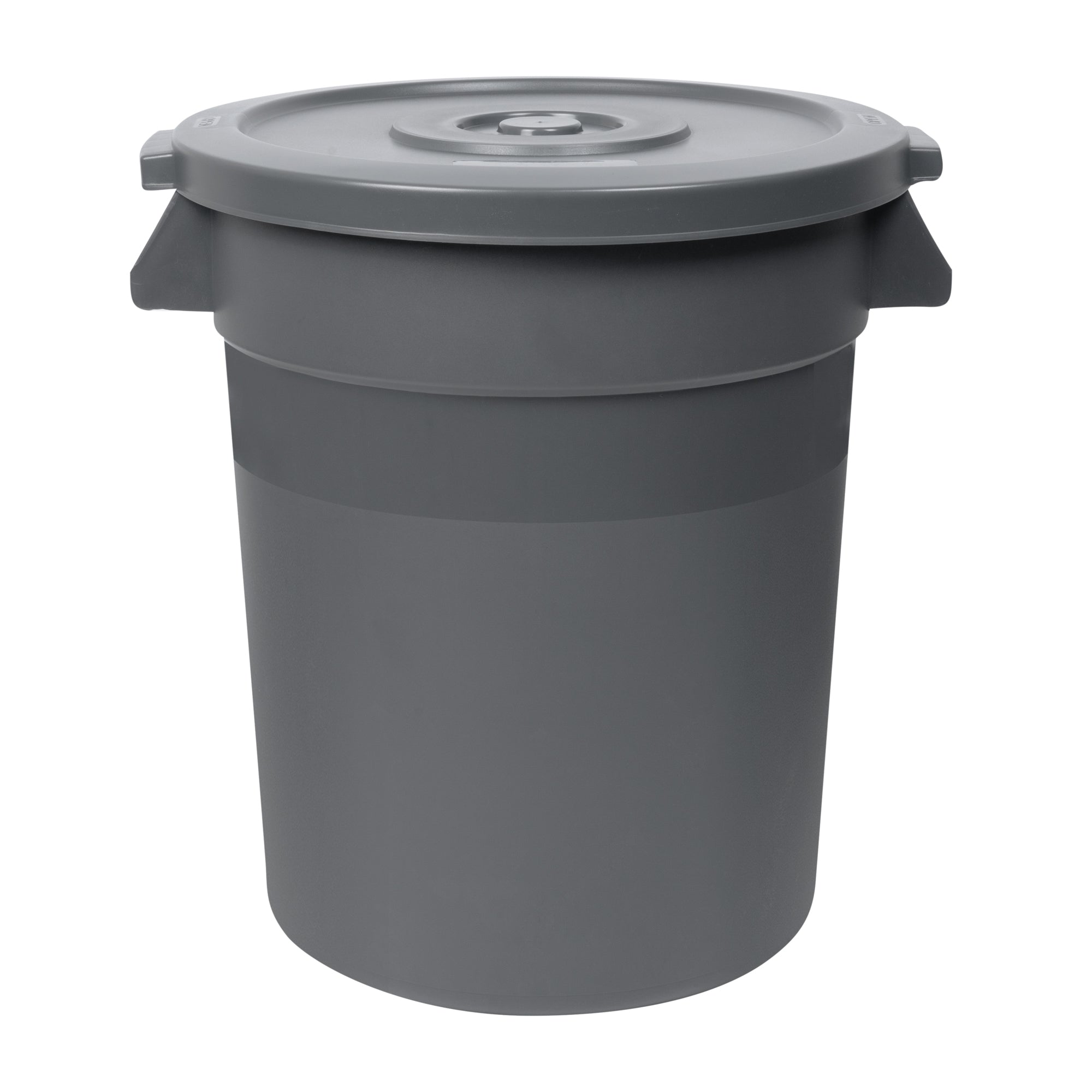 RW Clean 1 Gray 20 gal Plastic Commercial Trash Can and 1 Gray Lid