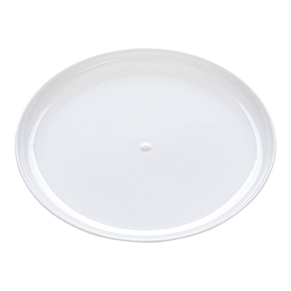 100 Round White 7" Plastic Medium Elegant Plates and 100 Moderna Silver Plastic Cutlery Sets