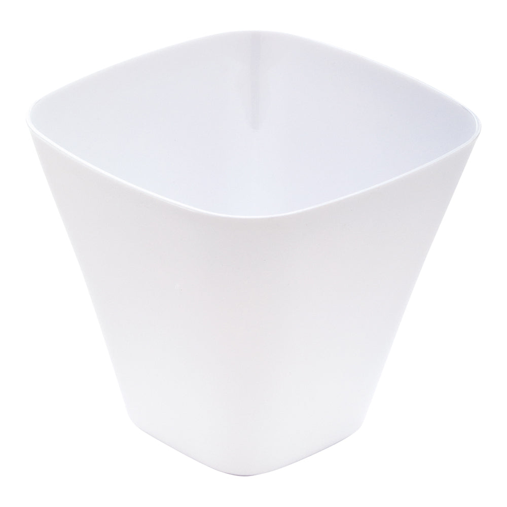 100 4 oz Square White Plastic Bellissima Tasting Cups and 100 Silver Plastic 4" Mini Forks