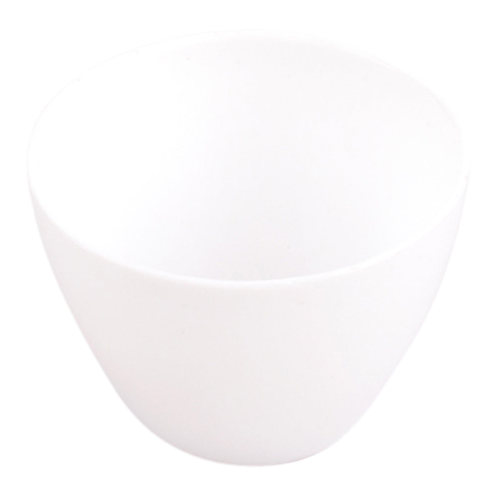 100 2 oz Round White Plastic Mini Tasting Bowls and 100 Silver Plastic 4" Mini Spoons