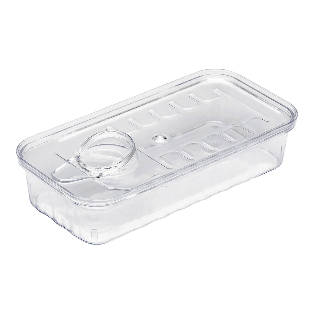 100 2 oz Rectangle Clear Plastic Tin Cans and 100 Silver Plastic 4" Mini Spoons