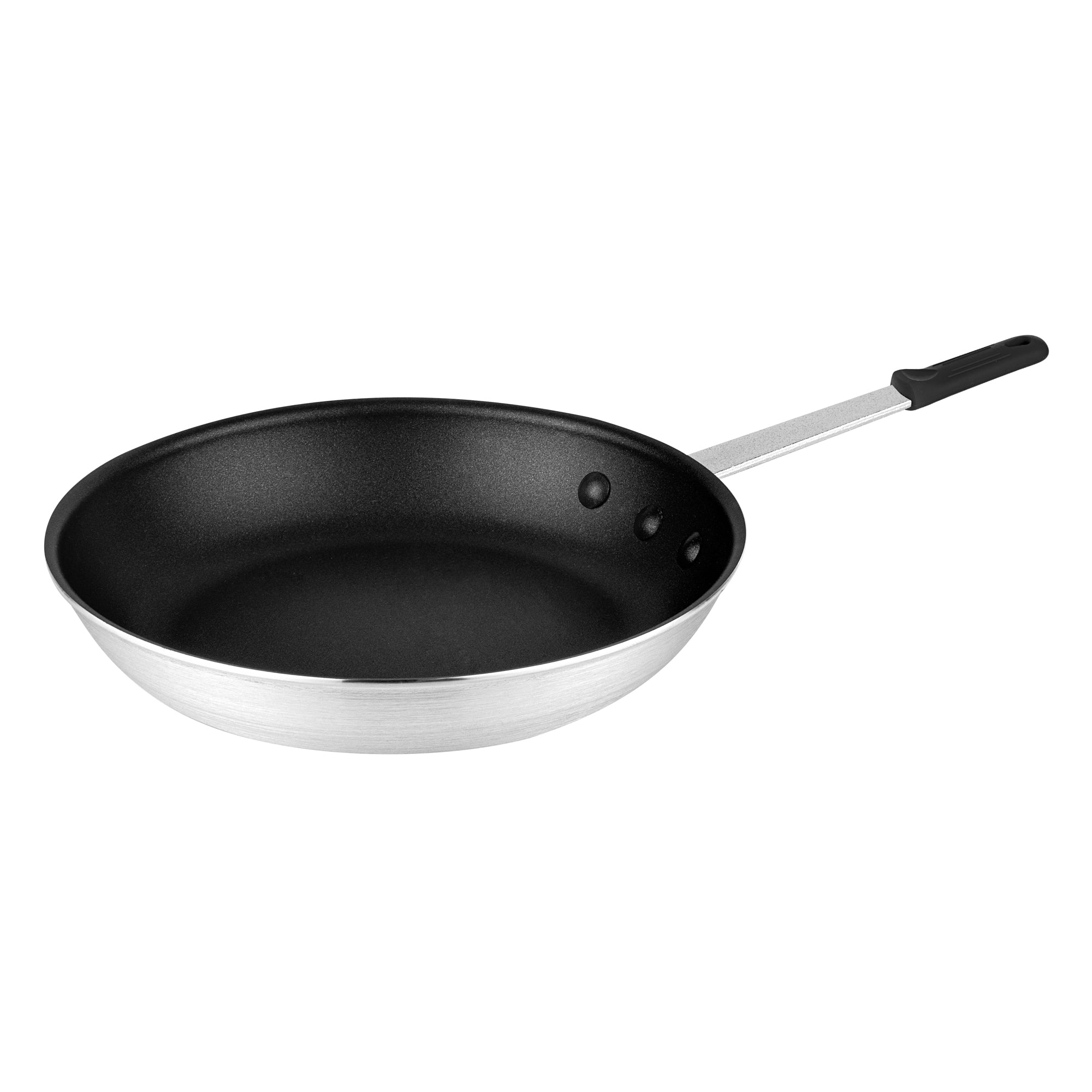 Met Lux 6 Aluminum 10" Non-Stick Fry Pans and 6 Black Silicone Pan Handle Sleeves