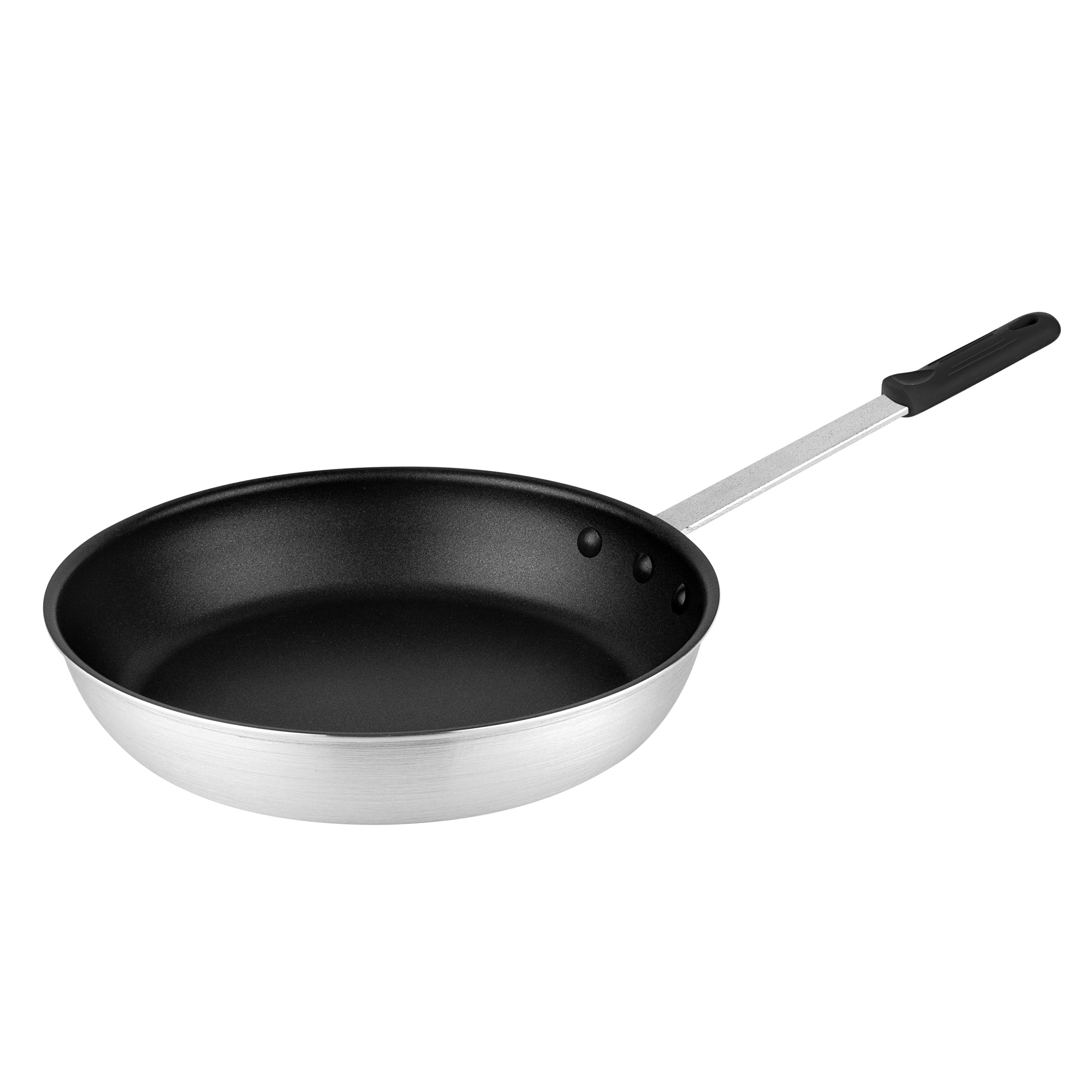 Met Lux 1 Aluminum 12" Non-Stick Fry Pan and 1 Black Silicone Pan Handle Sleeve