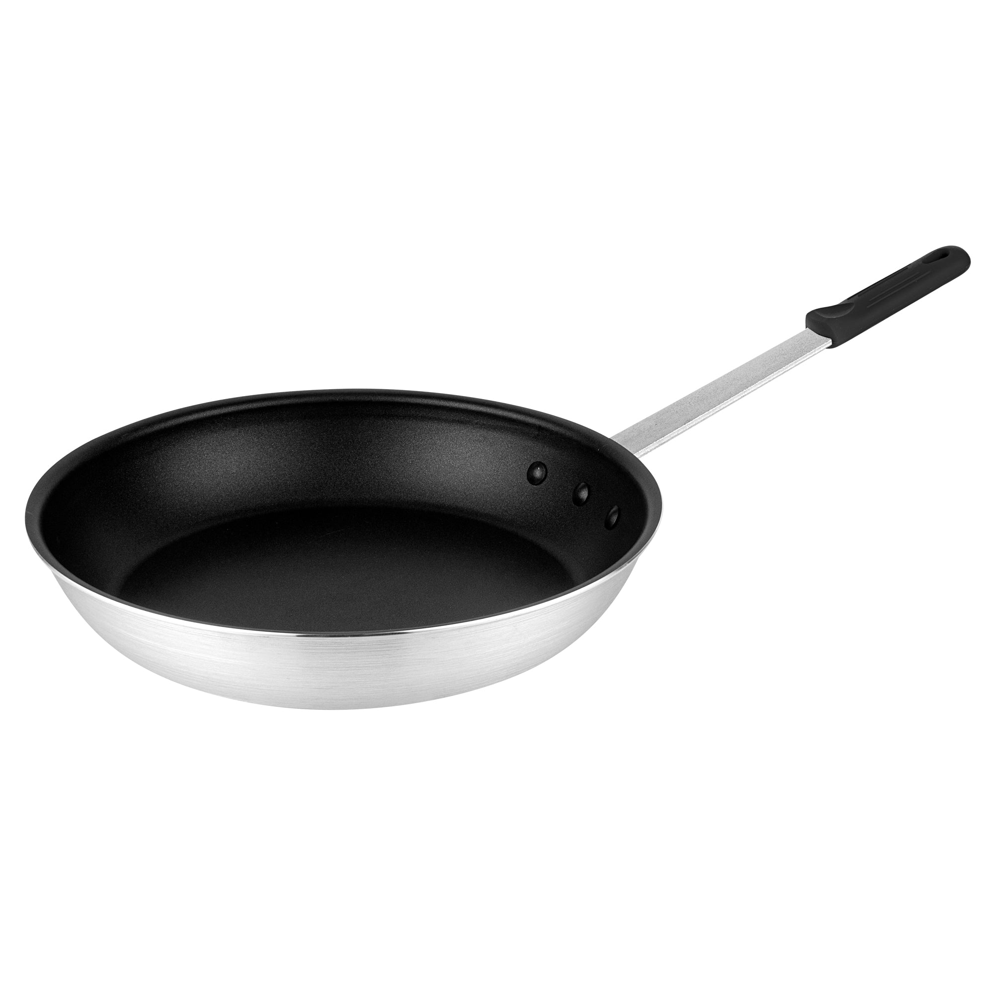 Met Lux 1 Aluminum 14" Non-Stick Fry Pan and 1 Black Silicone Pan Handle Sleeve