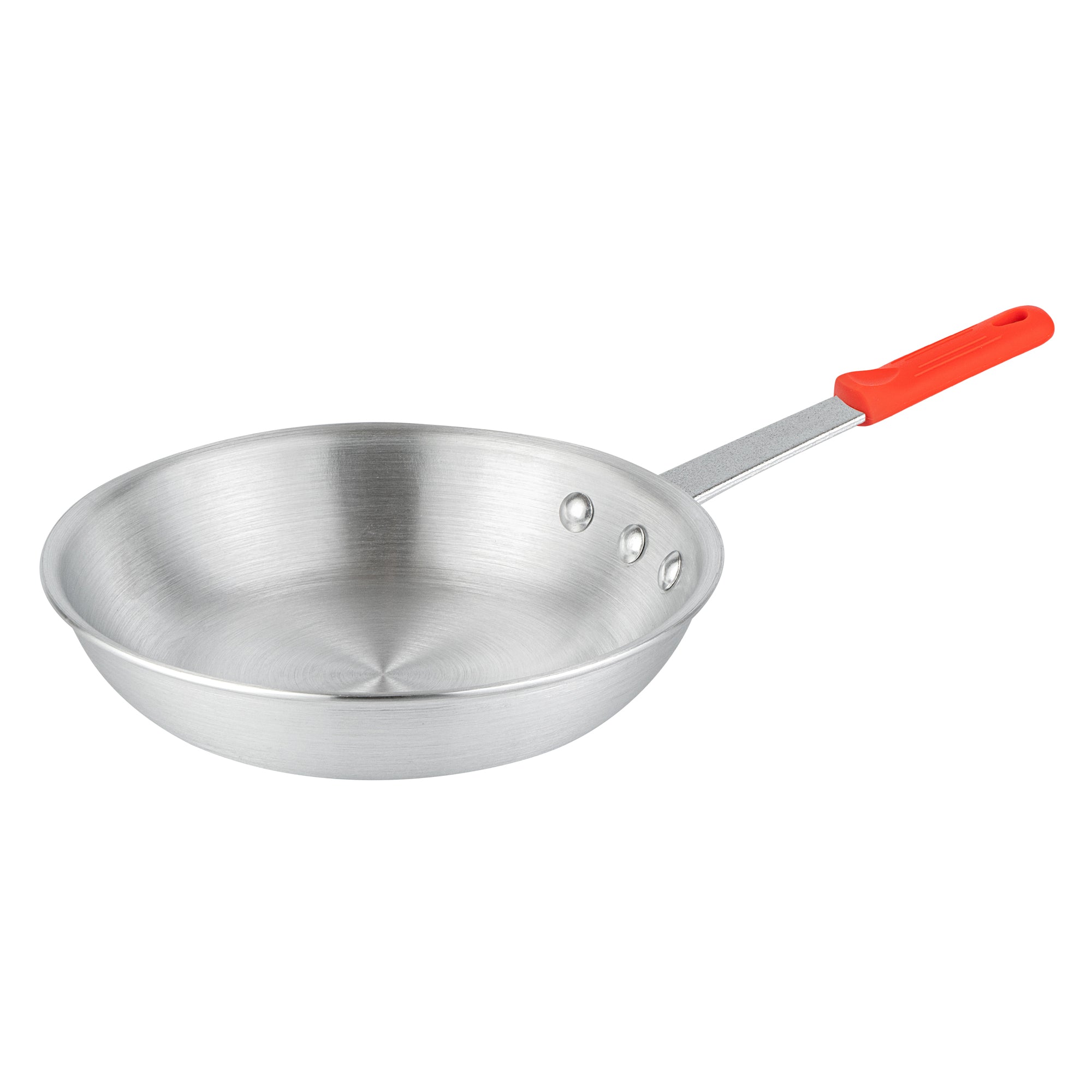 Met Lux 1 Aluminum 9" Fry Pan and 1 Red Silicone Pan Handle Sleeve