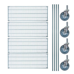 RW Base 4-Tier NSF Green Epoxy Shelving Unit - and 18