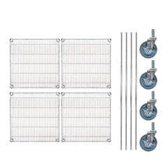 RW Base 4-Tier NSF Chrome Shelving Unit - and 24