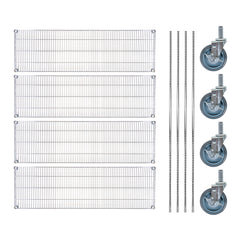 RW Base 4-Tier NSF Chrome Shelving Unit - and 18