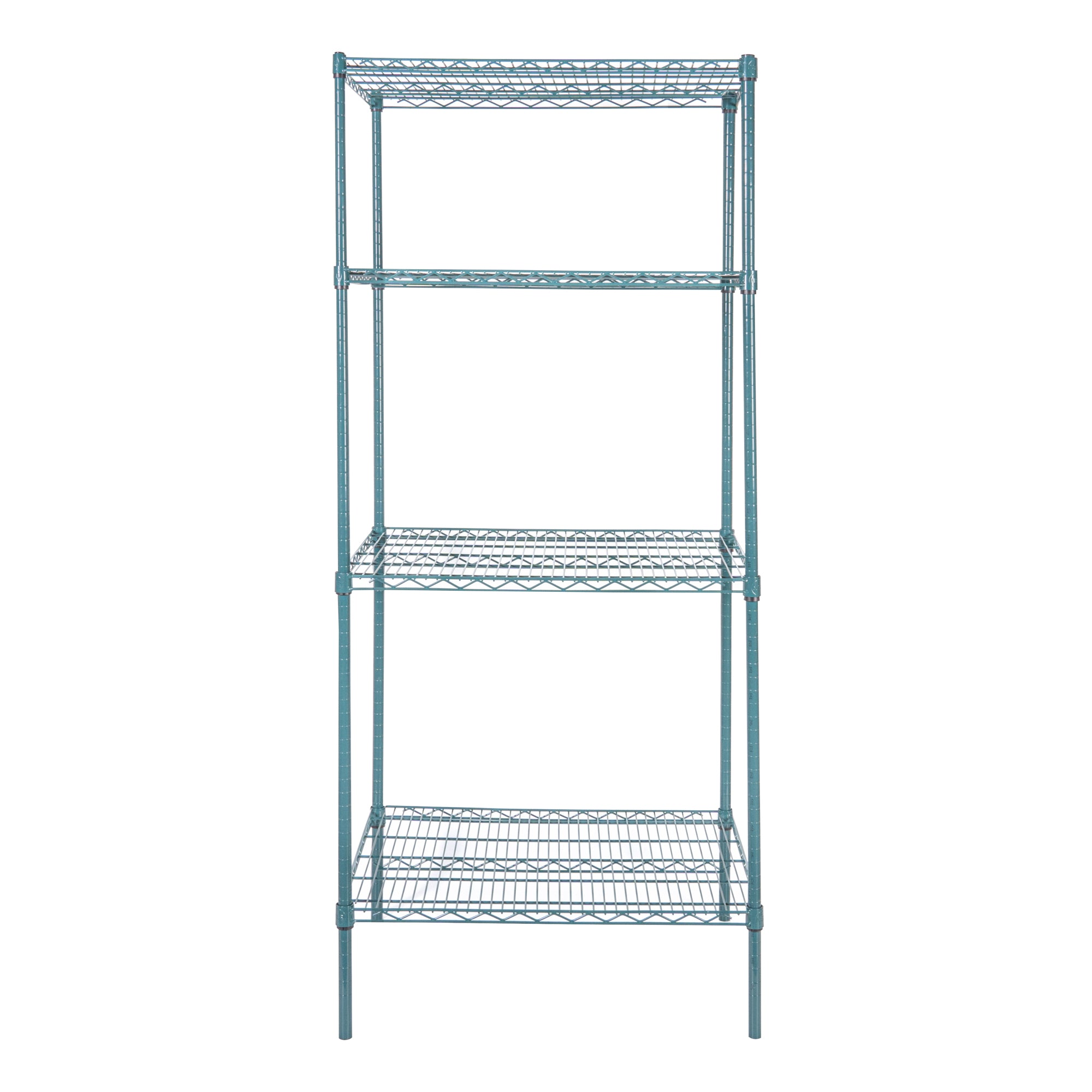 RW Base 4-Tier NSF Green Epoxy Shelving Unit - and 24" x 30" Shelves and 74" Posts