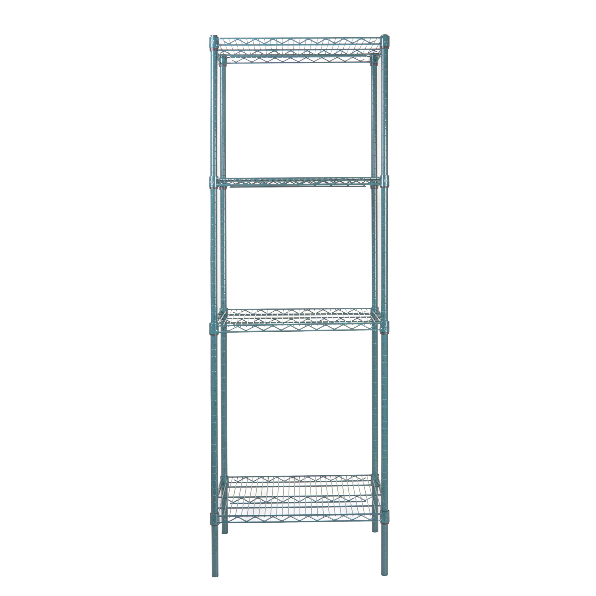 RW Base 4-Tier NSF Green Epoxy Shelving Unit - and 18" x 24" Shelves and 74" Posts