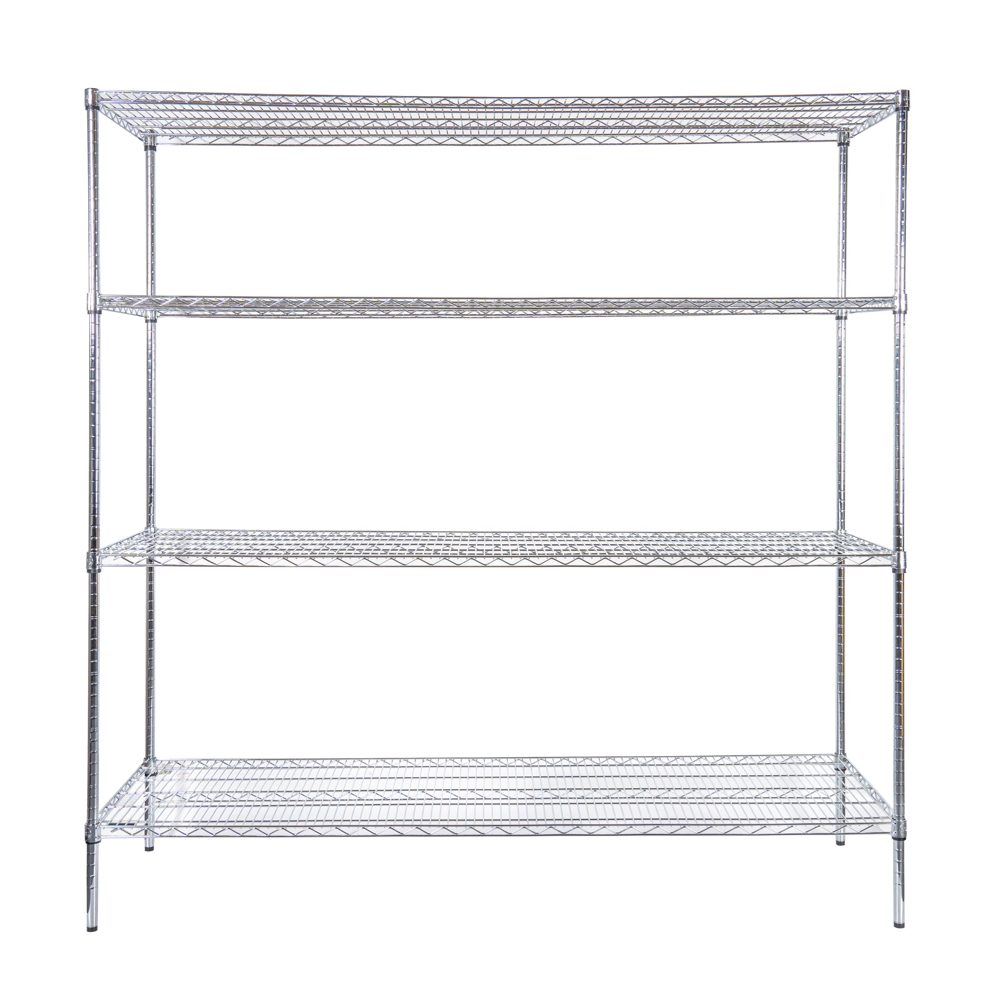 RW Base 4-Tier NSF Chrome Shelving Unit - and 24" x 72" Shelves and 74" Posts