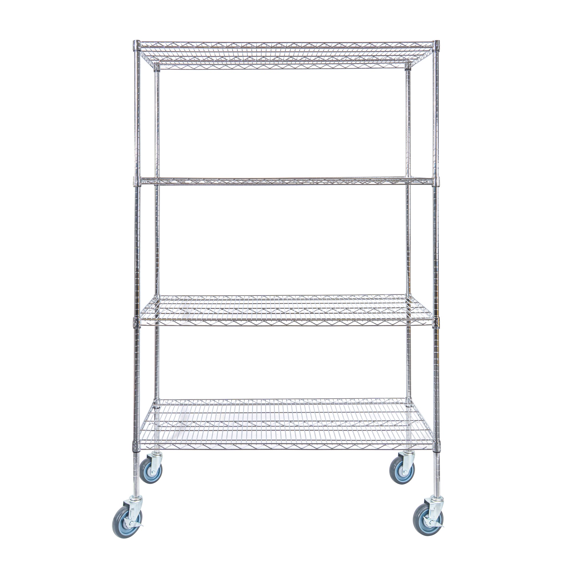 RW Base 4-Tier NSF Chrome Shelving Unit - with 24" x 48" Shelves and 74" Posts