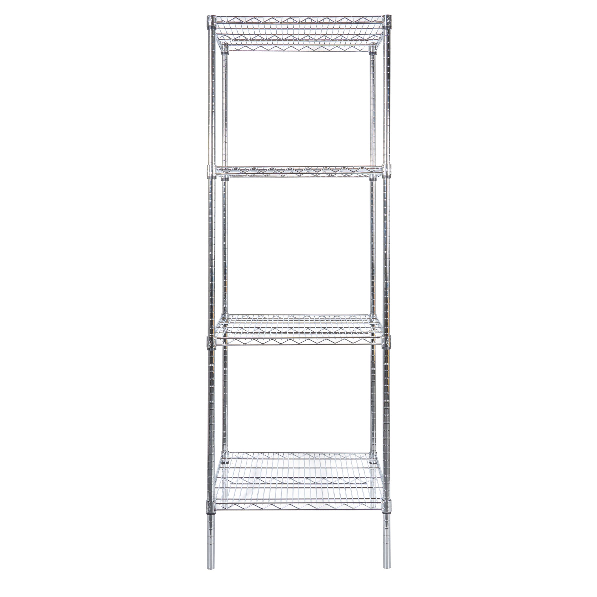 RW Base 4-Tier NSF Chrome Shelving Unit - with 24" x 24" Shelves and 74" Posts