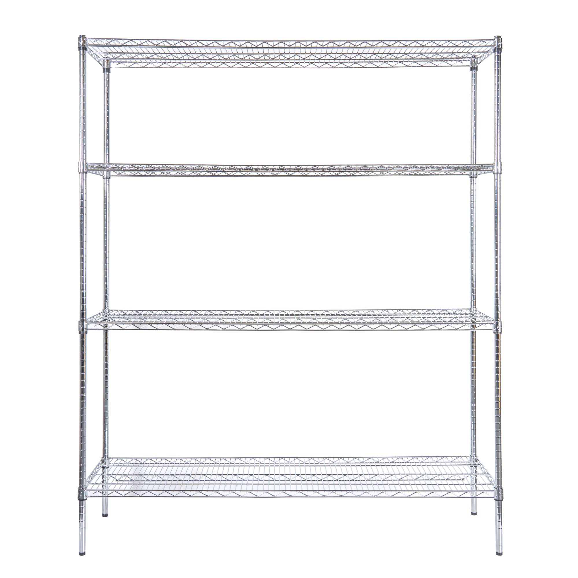 RW Base 4-Tier NSF Chrome Shelving Unit - with 18" x 60" Shelves and 74" Posts