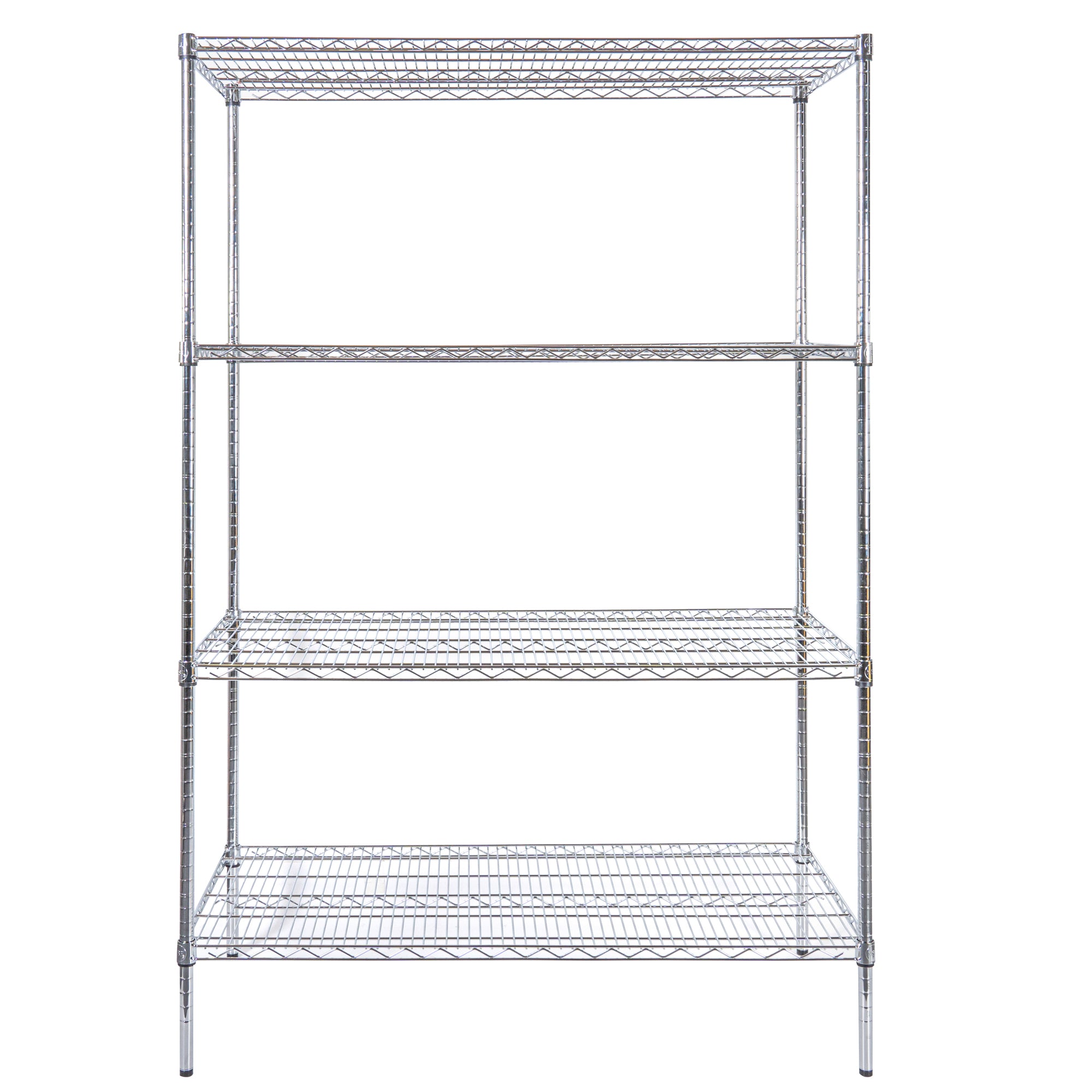 RW Base 4-Tier NSF Chrome Shelving Unit - with 18" x 48" Shelves and 74" Posts