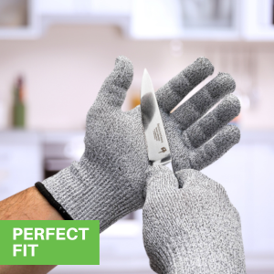 Life Protector Gray Large Cut-Resistant Glove - Level 5, Food Safe - 9 x  5 - 1 count box