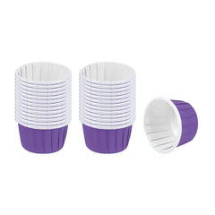 Panificio 1 oz Round Purple Paper Small Baking Cup - Pleated - 2