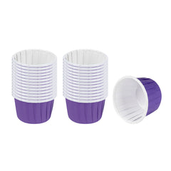 Panificio 2 oz Round Purple Paper Medium Baking Cup - Pleated - 2 1/4