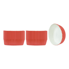 Panificio 4 oz Round Red Paper Baking Cup - Ridged - 3 1/2