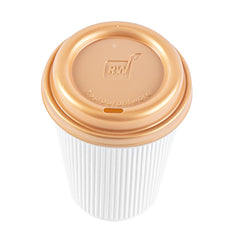 Restpresso Gold Plastic Coffee Cup Lid - Fits 8, 12, 16 and 20 oz - 500 count box