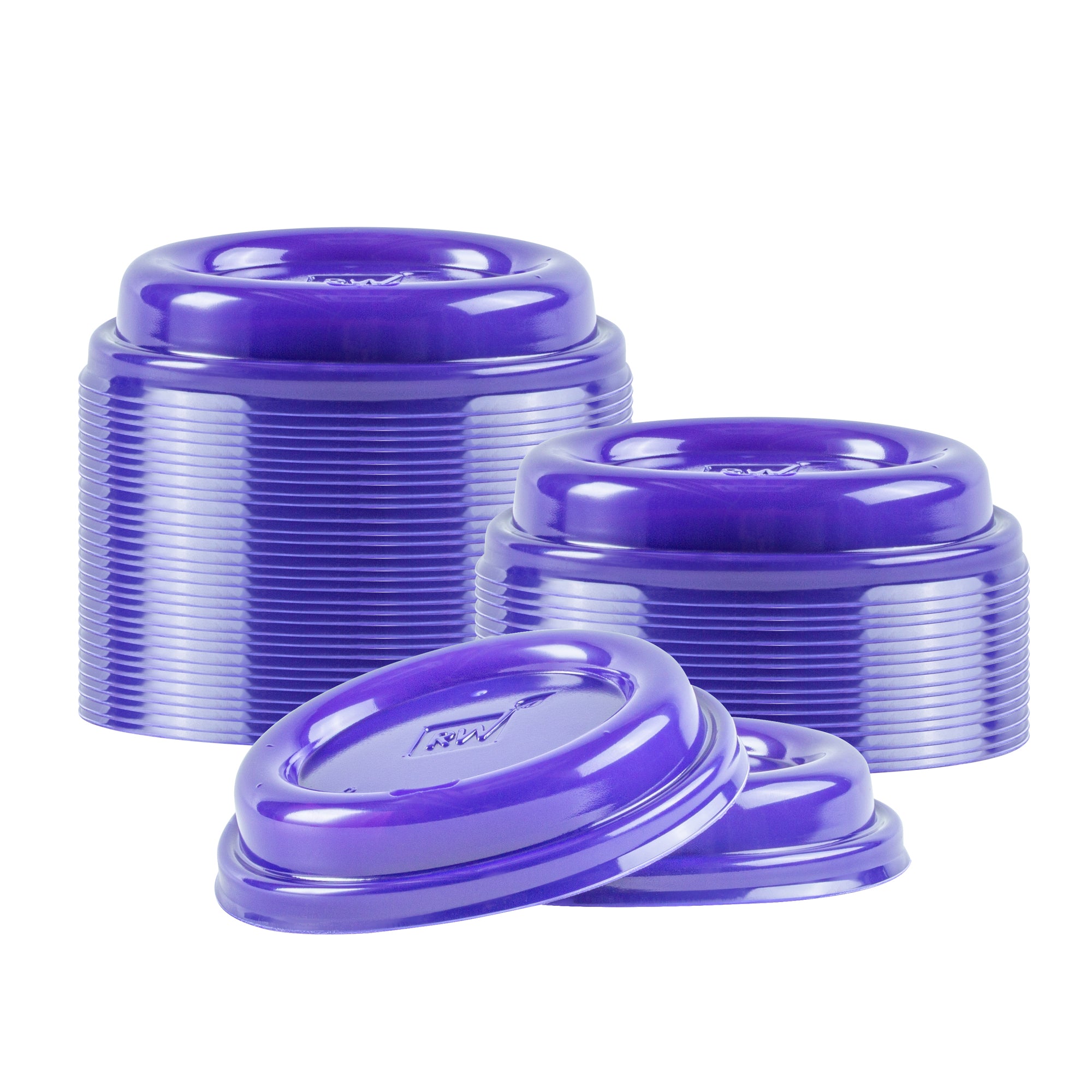 Restpresso Purple Plastic Coffee Cup Lid - Fits 8, 12, 16 and 20 oz - 25 count box