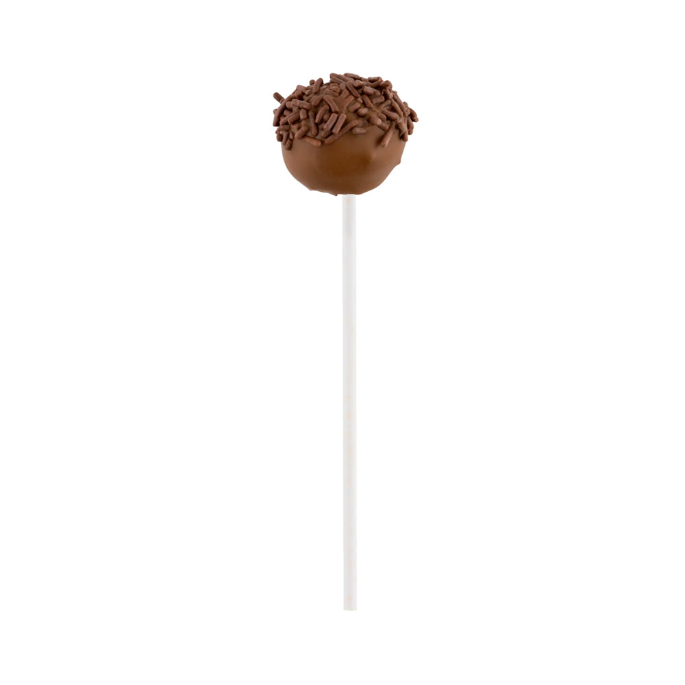 White Paper Coffee Stirrer and Lollipop Stick - Biodegradable - 6" x 5/32" - 25 count box