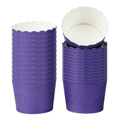 Panificio 3 oz Round Purple Paper Mini Baking Cup - Scalloped - 2 1/2