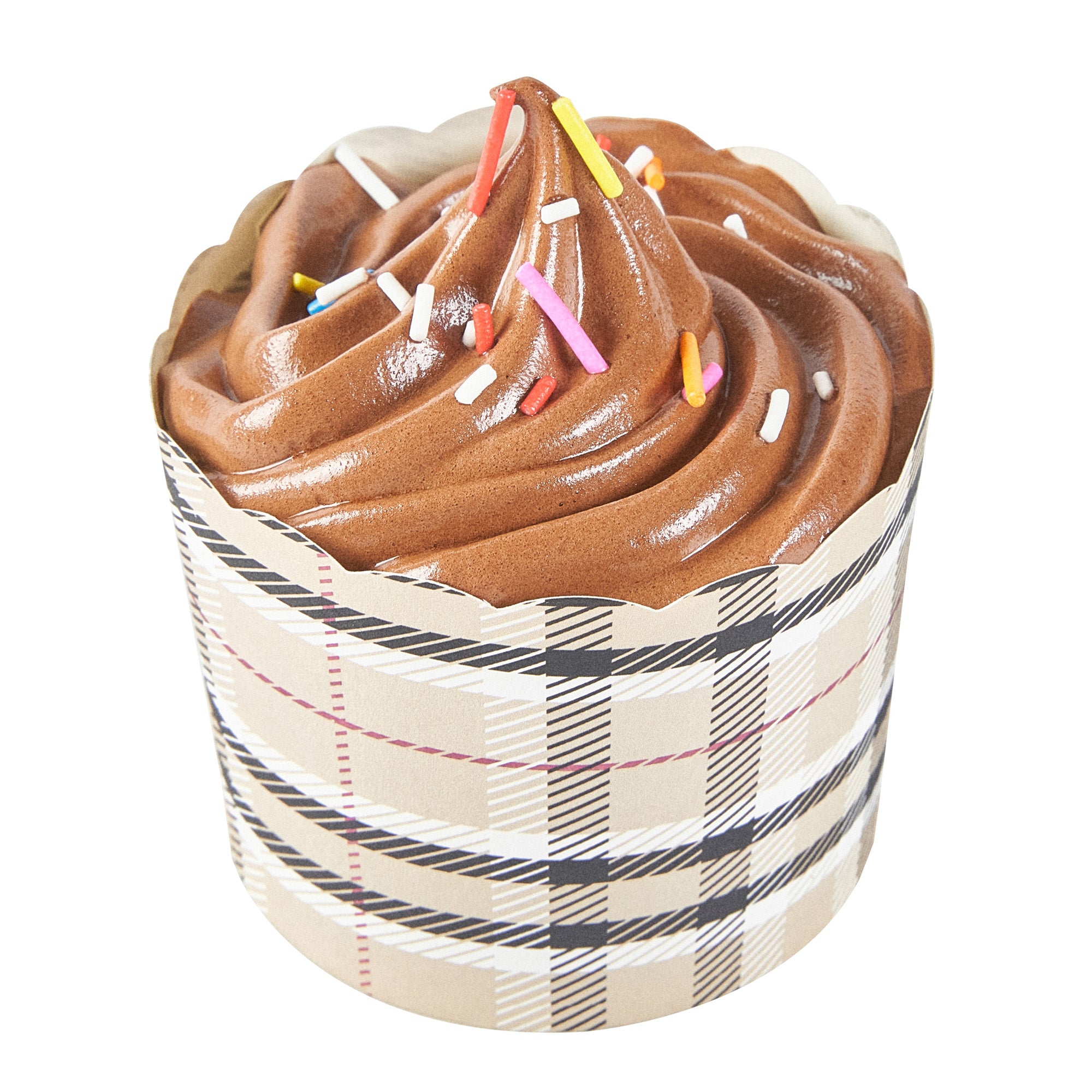 Panificio 6 oz Round Plaid Paper Classic Baking Cup - Scalloped - 2 3/4" x 2 3/4" x 2 1/4" - 200 count box