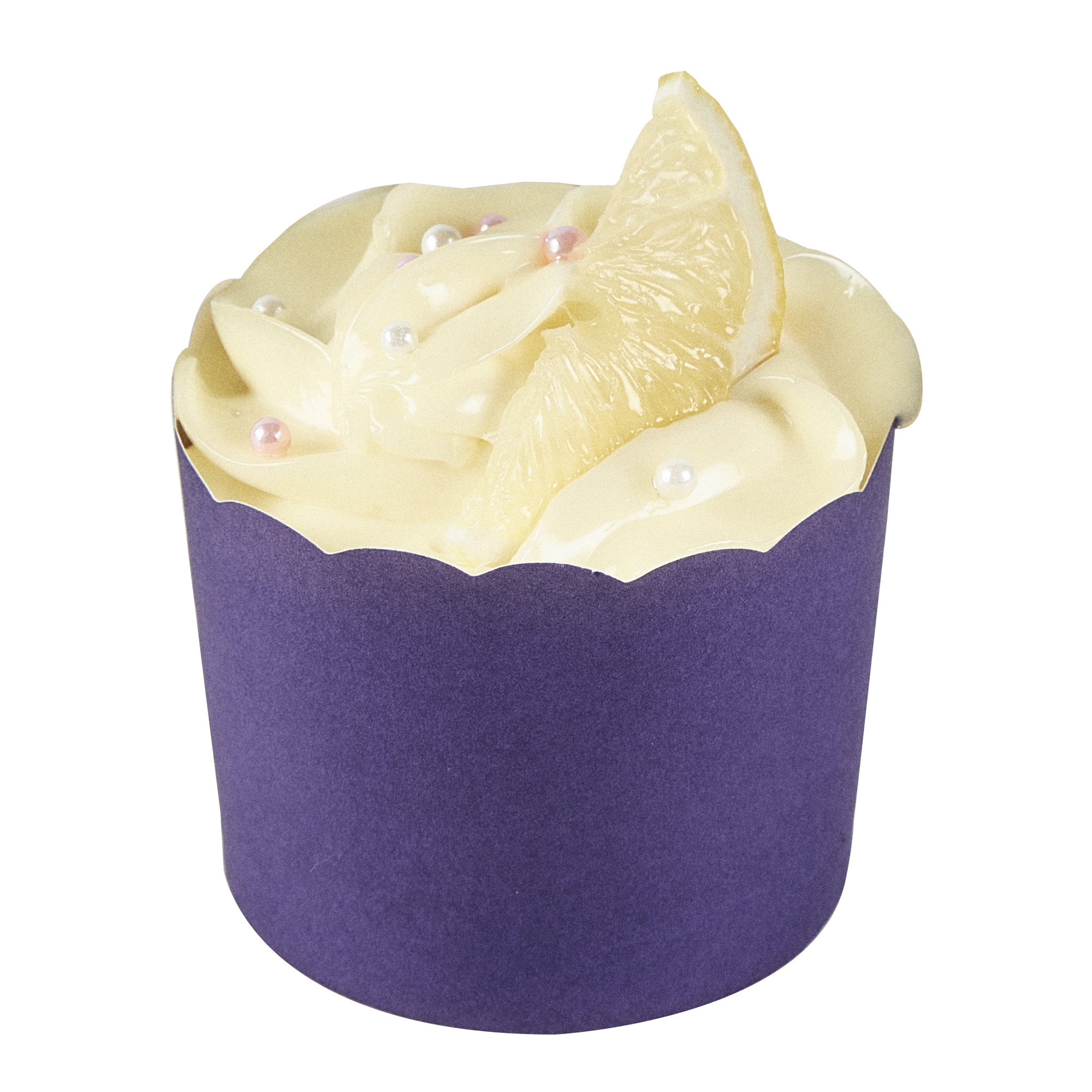 Panificio 6 oz Round Purple Paper Classic Baking Cup - Scalloped - 2 3/4" x 2 3/4" x 2 1/4" - 200 count box