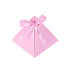 Pastry Tek Pink Pyramid Paper Candy and Gift Box - 3" x 3" x 3" - 100 count box