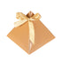 Pastry Tek Brown Pyramid Paper Candy and Gift Box - 3" x 3" x 3" - 100 count box