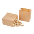 Bag Tek Kraft Paper Small Snack Bag - 4" x 2 1/4" x 3 3/4" - 100 count box