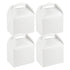 Bio Tek White Paper Gable Box / Lunch Box - Greaseproof - 10" x 7" x 8" - 100 count box