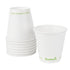 Sustain 9 oz White Paper Cold Cup - PLA Lining, Compostable - 3 1/2" x 3 1/2" x 3 1/4" - 1000 count box