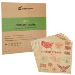 RW Base No PFAS Added Kraft Paper Food Wrap and Basket Liner - Born in the USA, Greaseproof - 12