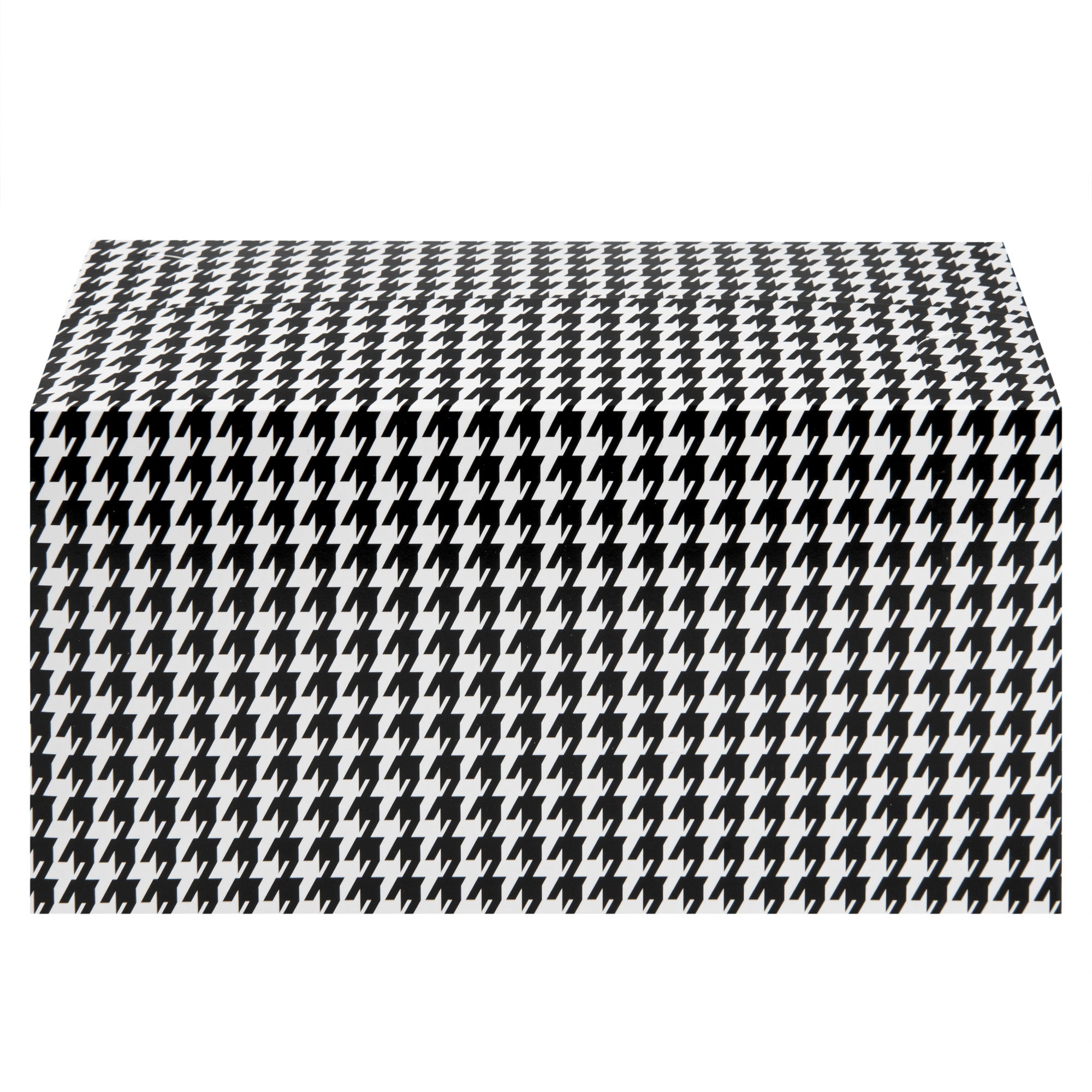 Bio Tek 80 oz Black Houndstooth Paper Lunch / Chicken Box - with Fast Top - 9" x 5" x 5" - 400 count box