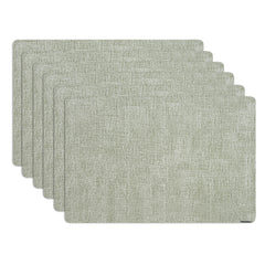 Denim Mesh Rectangle Green Vinyl Linen-Feel Placemat - 17 3/4