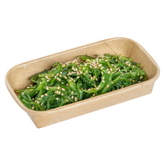 Matsuri Vision 5 oz Rectangle Kraft Paper Sushi Container - 5 1/2