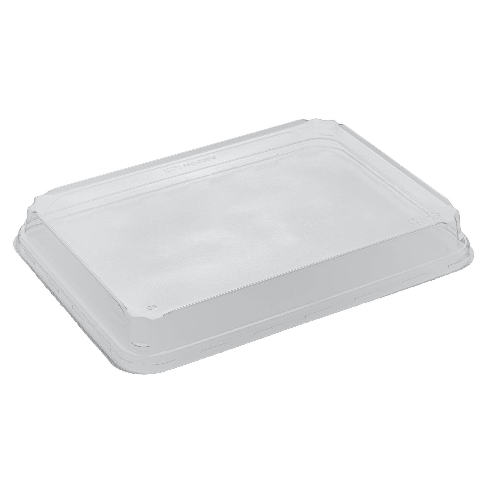 Matsuri Vision Clear PET Plastic Lid - Fits 23 oz Sushi Container, Anti-Fog - 100 count box