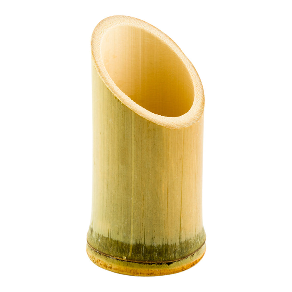 Round Natural Bamboo Tube - 2" x 2" x 3 1/2" - 100 count box