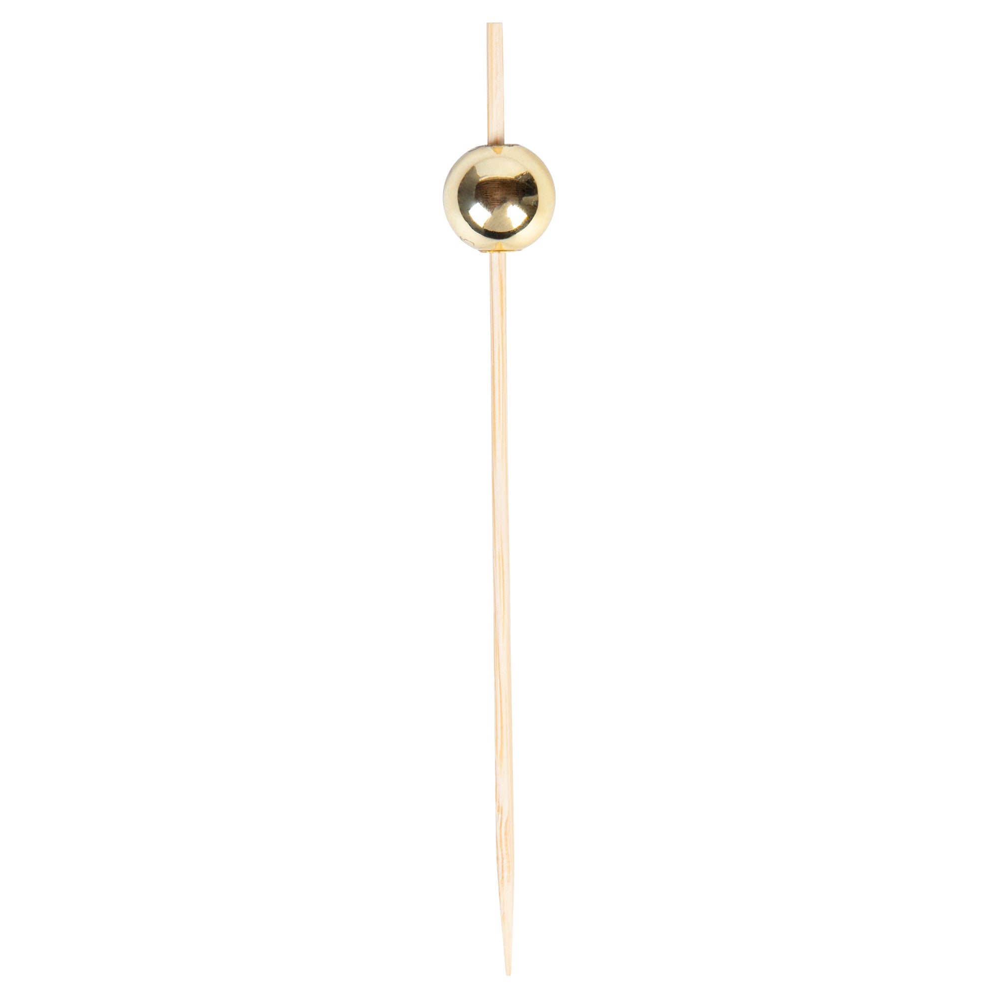 Gold Bamboo Sphere Skewer - 4" - 1000 count box