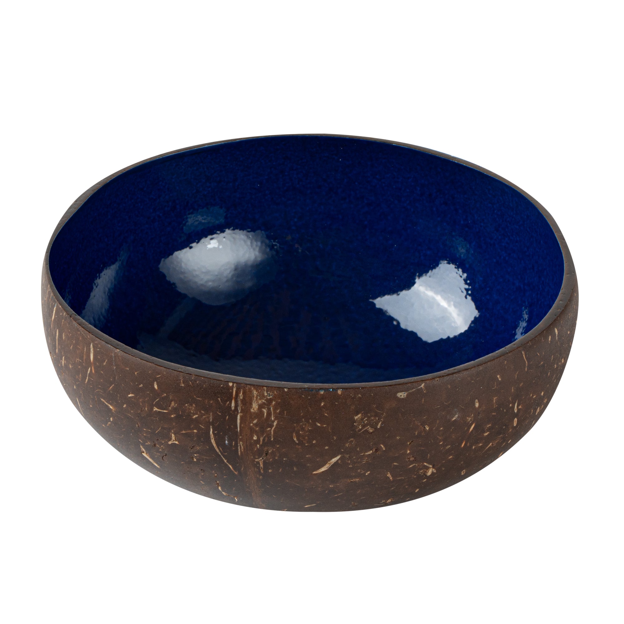 Coco Casa 16 oz Metallic Blue Handmade Coconut Bowl - 1 count box