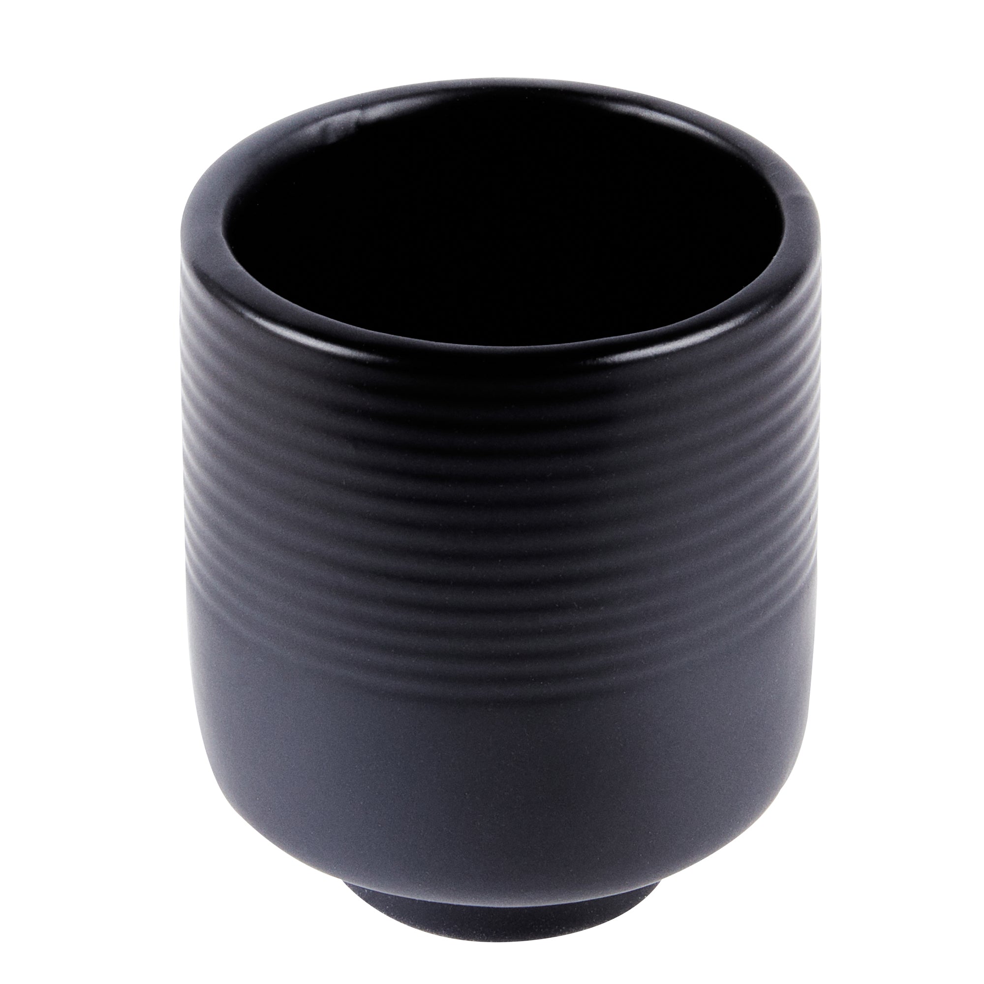 Table Art Black Ceramic Tea Cup Vase - 3'' x 3'' x 3 1/2'' - 1 count box