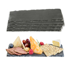 Stone Tek Rectangle Black Slate Serving Plate - 9 3/4