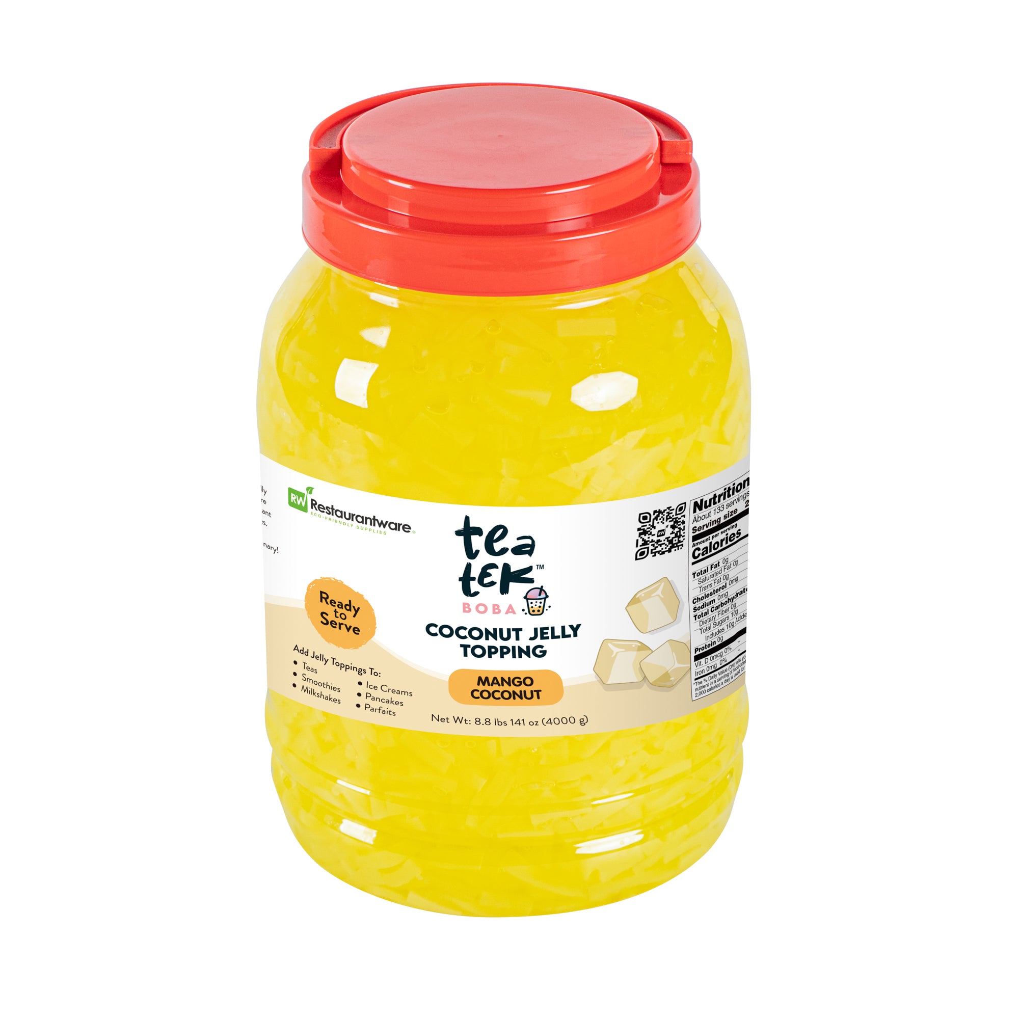 Tea Tek 8.8 lb Jelly Topping - Mango Coconut - 4 count box