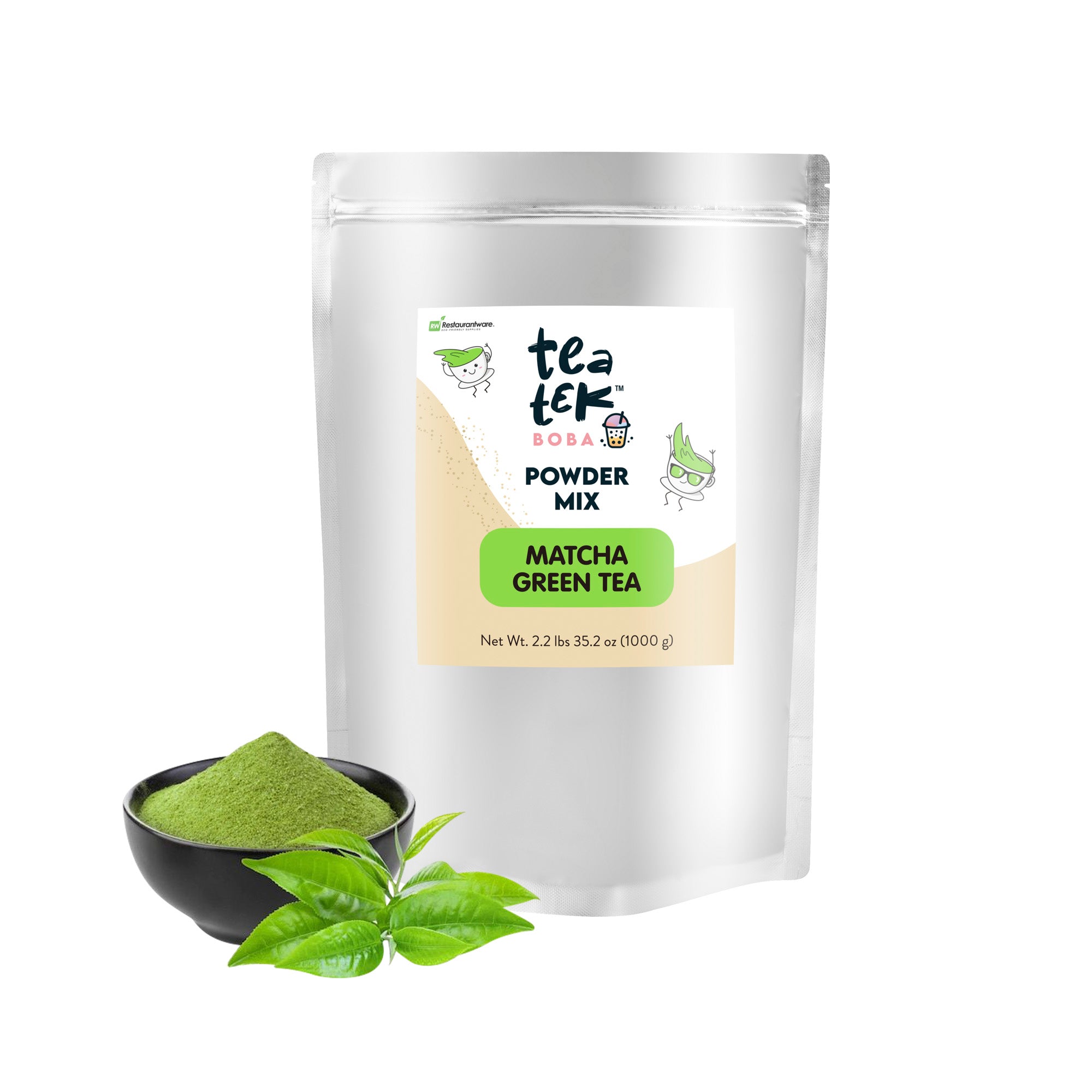 Tea Tek 35.2 oz Powder Mix - Matcha Green Tea - 10 count box