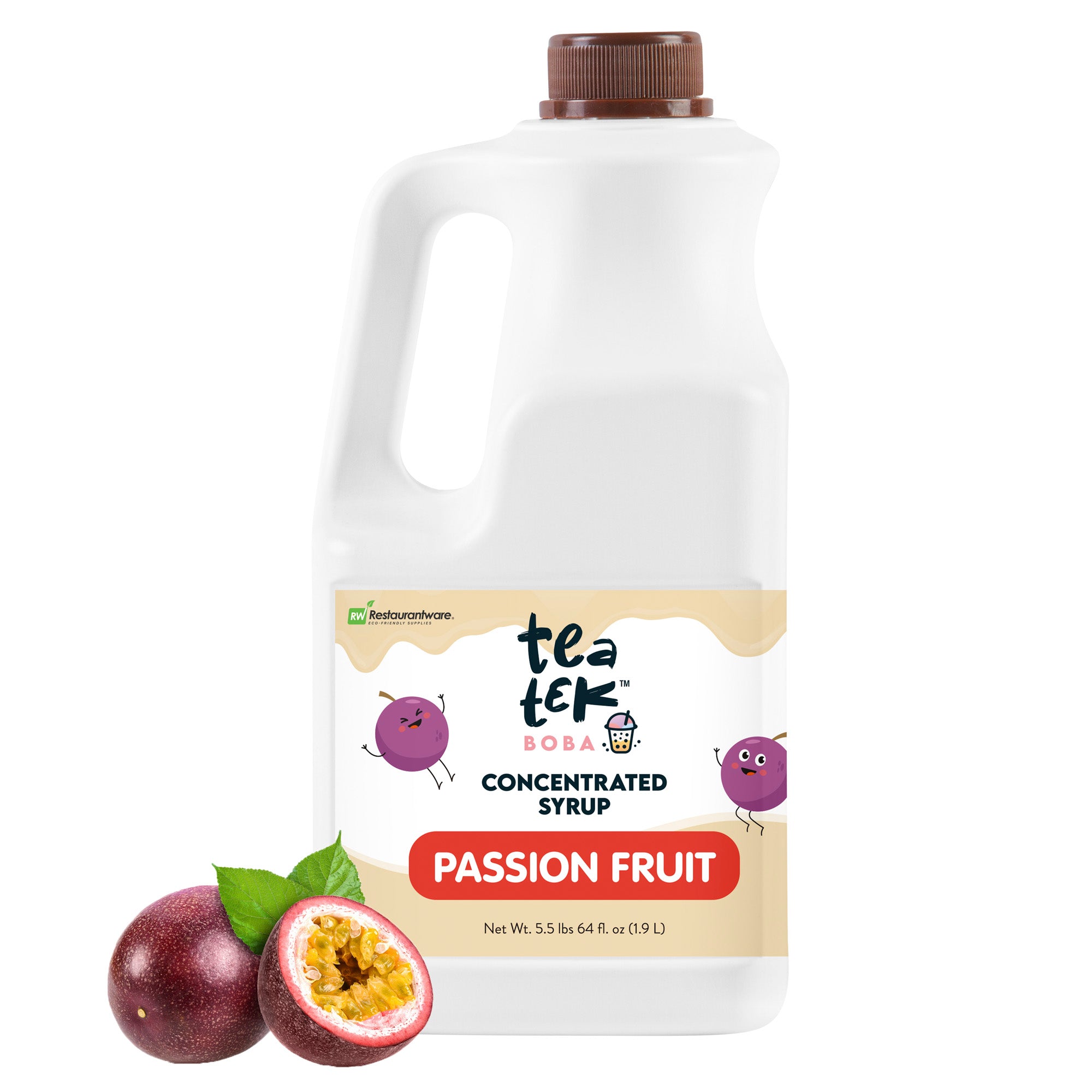 Tea Tek 64 fl. oz Concentrated Syrup - Passion Fruit - 6 count box