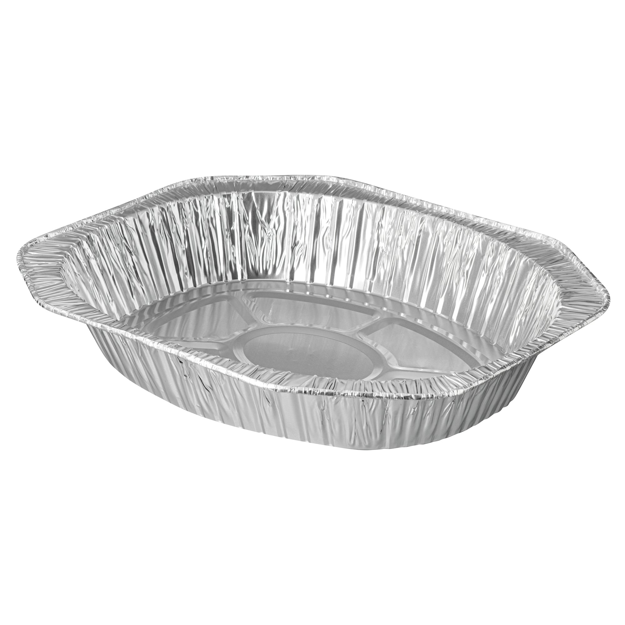 Foil Lux Oval Aluminum Foil Roast Pan - 17 1/2" x 14" x 3 1/4" - 10 count box