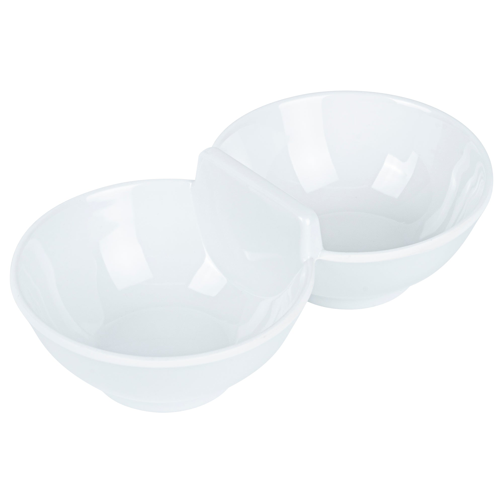 Voga 9 oz Round White Melamine Duo Set - 7 3/4" x 4" x 2" - 10 count box